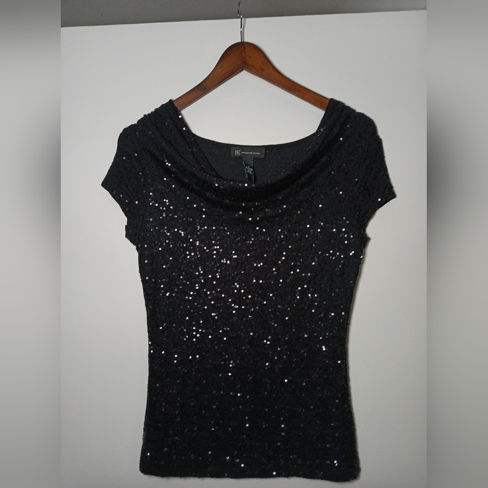Size S - Black Sequins Blouse